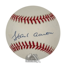 Hank Aaron Autographed Official National League Baseball - JSA LOA BB25271