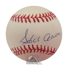Hank Aaron Autographed Official NL Baseball - JSA LOA