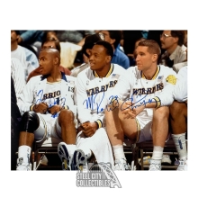 RUN TMC Hardaway, Richmond, Mullin Autographed 16x20 Basketball Photo - BAS (Dark Blue Ink)