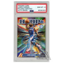 James Harden 2022-23 Panini Hoops Hoopla Autograph Card #14 PSA/DNA 10 (Blue)