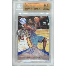 James Harden 2012-13 Panini Totally Certified Blue Autograph Card #38 6/15 BGS 9.5