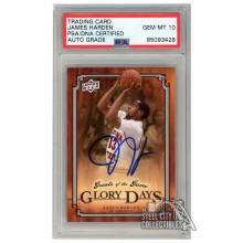 James Harden 2009-10 Upper Deck Greats of the Game Glory Days Autograph Rookie Card #90 PSA/DNA 10