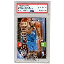 James Harden 2009-10 Panini Adrenalyn XL Autograph Rookie Card PSA/DNA 10 (Blue)