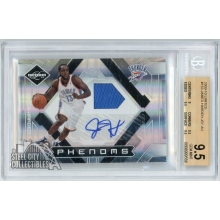 James Harden 2009-10 Panini Limited RC Patch Auto Card BGS 9.5 Auto 10 187/299