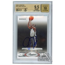 James Harden 2009-10 Panini Prestige Autograph Rookie Card #203 BGS 9.5 BAS 10