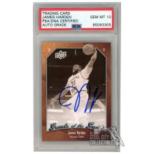James Harden 2009-10 Upper Deck Greats of the Game Autograph Rookie Card #36 PSA/DNA 10