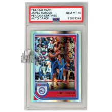 James Harden 2022-23 Panini Hoops Silver Autograph Card #29 /199 PSA/DNA 10 (Blue)