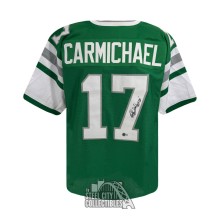 Harold Carmichael HOF 20 Autographed Philadelphia Custom Green Football Jersey - BAS