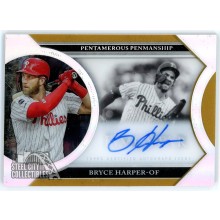 Bryce Harper 2020 Topps Five Star Pentamerous Penmanship Gold Auto Card 2/5