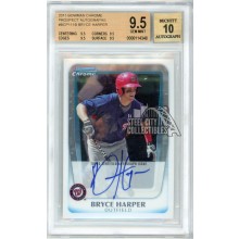 Bryce Harper 2011 Bowman Chrome Prospect Autograph Card #BCP111 BGS 9.5 AUTO 10