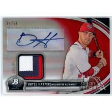 Bryce Harper 2013 Bowman Platinum Patch Autograph Card #AR-BHA 14/20