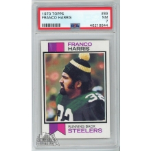 Franco Harris 1973 Topps Football Rookie Card #89 PSA 7 NM
