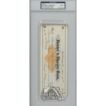 Benjamin Harrison Autographed Check - PSA/DNA 9 (84108212)