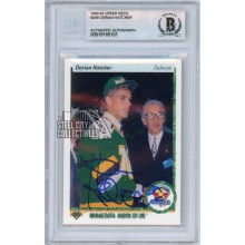 Derian Hatcher 1990-91 Upper Deck Autograph Rookie Card #359 BAS