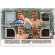 Hatton Calzaghe Foreman Tarver 2011 ITG Ringside Boxing Silver Memorabilia Card #D-08 (3 Black)