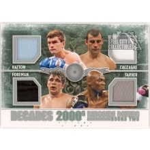 Hatton Calzaghe Foreman Tarver 2011 ITG Ringside Boxing Silver Memorabilia Card #D-08 (1 Black)