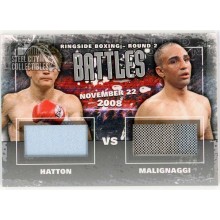 Ricky Hatton Paulie Malignaggi 2011 ITG Ringside Boxing Battles Silver Trunks Card B-05 B