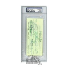 Heinie Manush Autographed Check - PSA/DNA