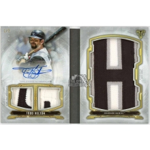Todd Helton 2020 Topps Triple Threads Letter Patch Autograph Booklet Card #LAR-TH 1/3