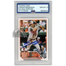 Gunnar Henderson 2023 Topps Autograph Rookie Card #206 PSA/DNA 10