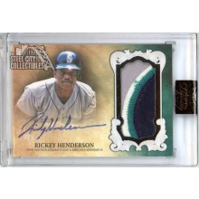 Rickey Henderson 2021 Topps Dynasty Dynastic Deed Patch Autograph Card #DAP-RH1 3/5