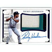 Rickey Henderson 2016 Panini National Treasures Sapphire Patch Auto Card 3/5