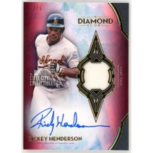 Rickey Henderson 2021 Topps Diamond Icons Red Patch Autograph Card #SPA-RH 2/5
