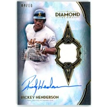 Rickey Henderson 2021 Topps Diamond Icons Blue Patch Auto Card #SPA-RH 04/10