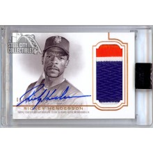Rickey Henderson 2020 Topps Dynasty Dynastic Data Patch Auto Card #DAP-RH3 08/10