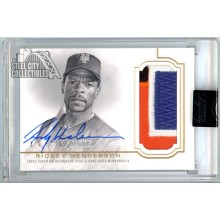 Rickey Henderson 2020 Topps Dynasty Dynastic Data Patch Auto Card #DAP-RH3 1/1