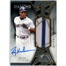 Rickey Henderson 2022 Topps Diamond Icons Jumbo Patch Auto Card #AJP-RHE 01/10