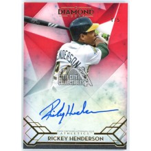 Rickey Henderson 2020 Topps Diamond Icons Red Autograph Card #AC-RH 4/5