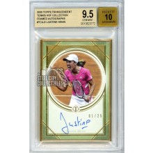 Justine Henin 2020 Topps Transcendent Tennis HOF Autograph Card #TCA-JH /25 BGS 9.5