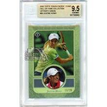 Justine Henin 2020 Topps Transcendent Tennis VIP Green Card #26 /20 BGS 9.5