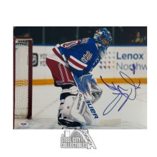 Henrik Lundqvist Autographed New York Rangers 11x14 Hockey Photo - PSA/DNA (Blue Jersey)