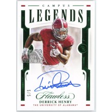 Derrick Henry 2021 Panini Flawless Collegiate Campus Legends Emerald Autograph Card #CLS-DH 5/5