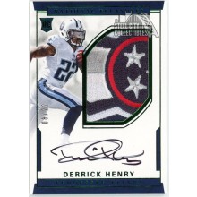Derrick Henry 2016 Panini National Treasures Green Rookie Logo Patch Autograph Card #112 8/22