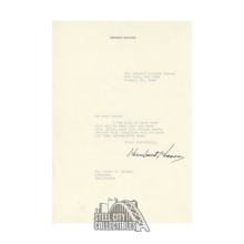 Herbert Hoover Autographed 1946 Letter - JSA LOA