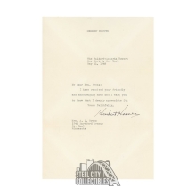 Herbert Hoover Autographed 1949 Letter - JSA LOA
