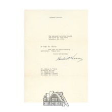 Herbert Hoover Autographed 1950 Letter - JSA LOA