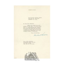 Herbert Hoover Autographed 1953 Letter - JSA LOA