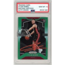 Tyler Herro 2019-20 Panini Prizm Green Autograph Rookie Card #259 PSA/DNA 10 (Red)