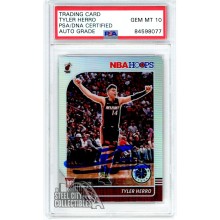 Tyler Herro 2019-20 Panini Hoops Silver Prizm Rookie Auto Card #210 PSA/DNA 10
