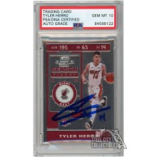 Tyler Herro 2019-20 Panini Contenders Optic Autograph RC Card #125 PSA/DNA 10