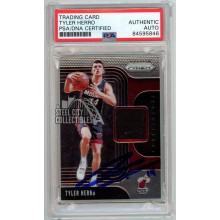 Tyler Herro 2019-20 Panini Prizm Sensational Jersey Autograph Rookie Card #SS-THR PSA/DNA