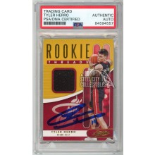 Tyler Herro 2019-20 Panini Absolute Rookie Threads Jersey Autograph Card #RT-THR PSA/DNA