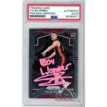 Tyler Herro 2019-20 Panini Prizm Rookie Auto Card PSA/DNA Authentic (Pink) (Smear)