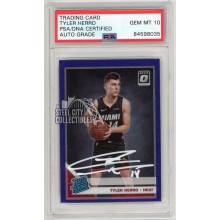 Tyler Herro 2019-20 Panini Donruss Optic Rated Rookie Purple Autograph Card #172 PSA/DNA 10 (White)
