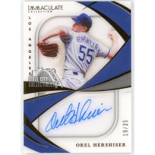 Orel Hershiser 2021 Panini Immaculate Shadowbox Autograph Card #SS-OH 19/25