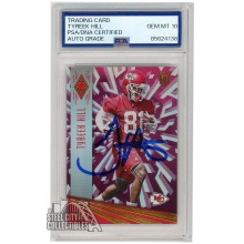 Tyreek Hill 2016 Panini Phoenix Pink Autograph Rookie Card #193 /299 PSA/DNA 10